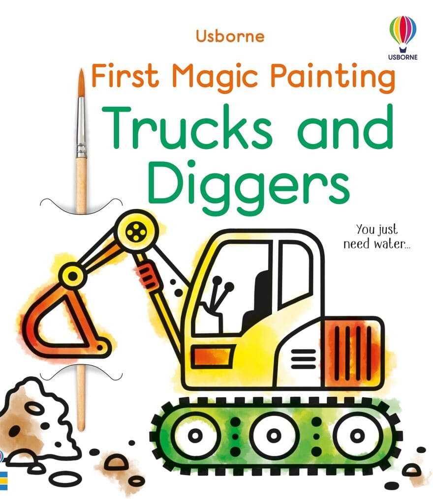 First Magic Painting Trucks and Diggers Usborne