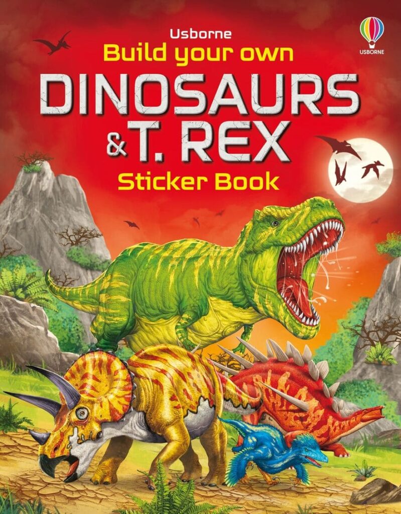 Build Your Own Dinosaurs and T. Rex Sticker Book Usborne