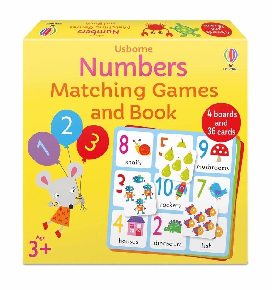 Numbers Matching Games and Book Usborne