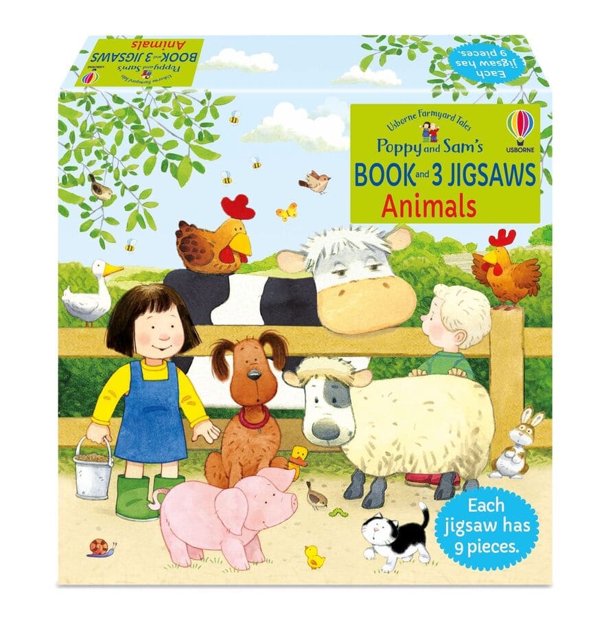 Poppy and Sam's Book and 3 Jigsaws: Animals Usborne