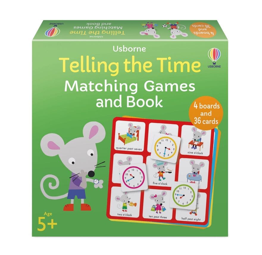 Telling the Time Matching Games and Book Usborne