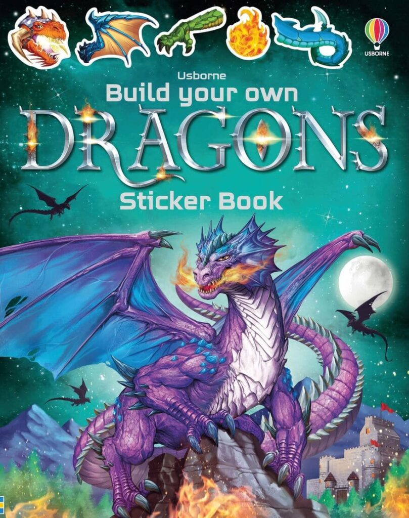 Build Your Own Dragons Sticker Book Usborne