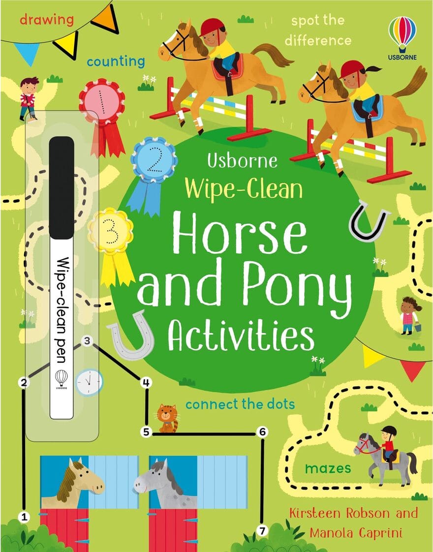 Wipe-Clean Horse and Pony Activities Usborne